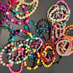 Homemade bracelets.